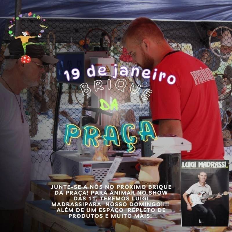 Luigi Madrassi é atração musical do Brique da Praça deste domingo