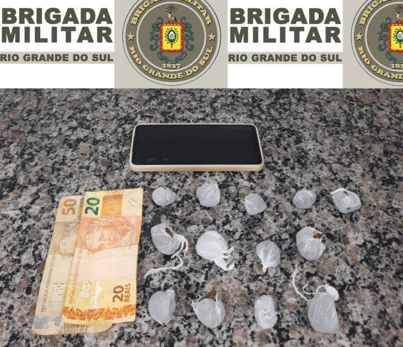 BM realiza prisão por tráfico de drogas, em Santo Ângelo